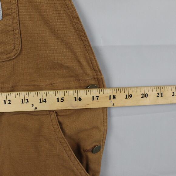 Carhartt Overalls Womens XS Brown Loose Fit Duck Canvas Bib Workwear Carpenter - Picture 9 of 12